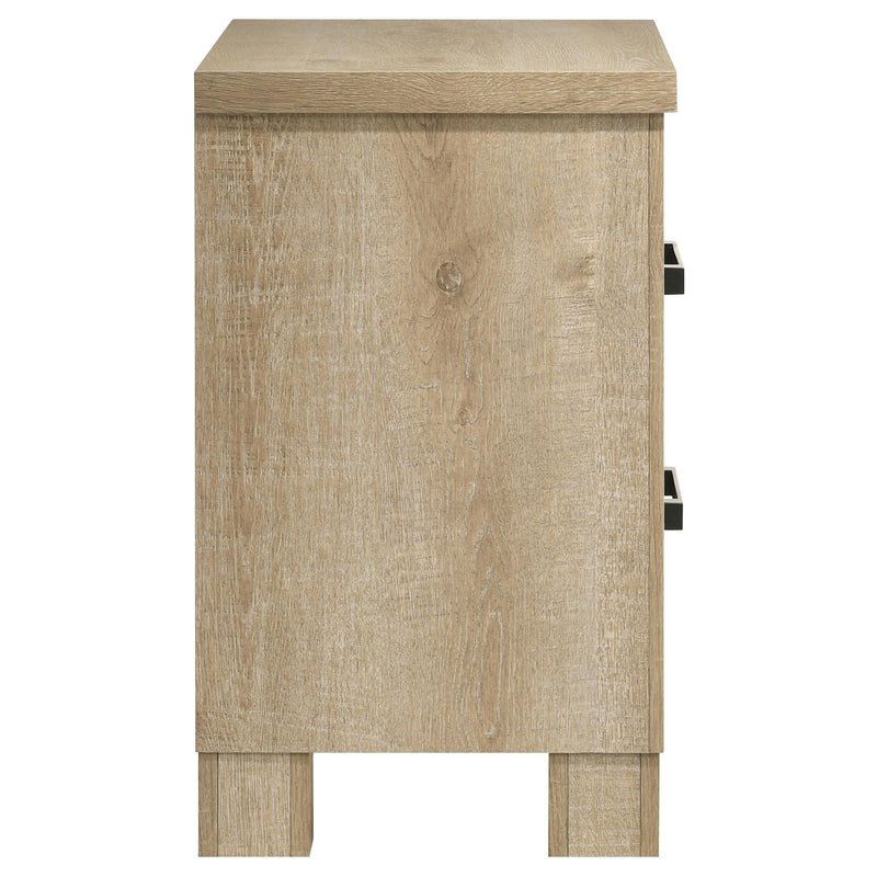 Oakglen 2-drawer Nightstand Bedside Table Weathered Oak - 225102