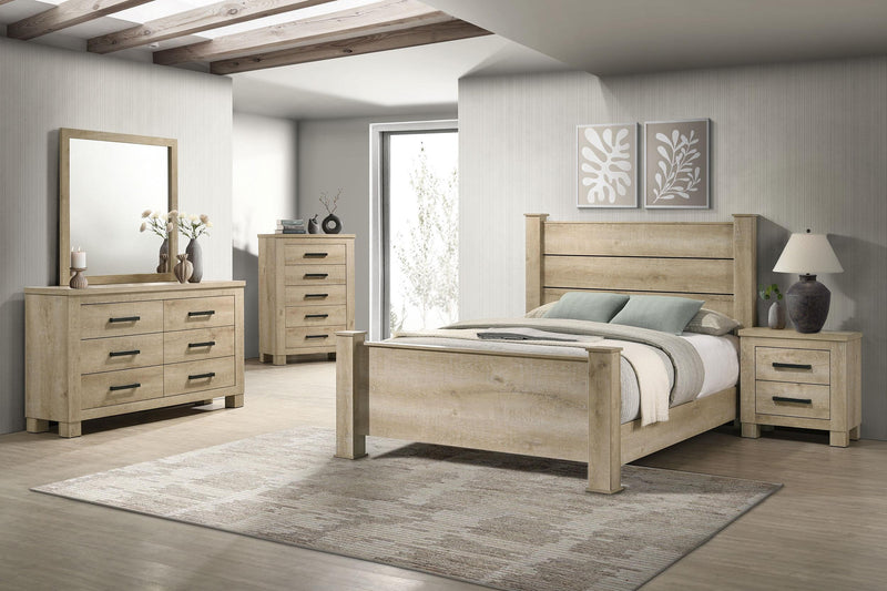 Oakglen 5-drawer Bedroom Chest of Drawers Weathered Oak - 225105