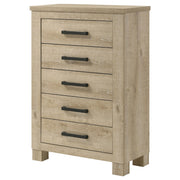 Oakglen 5-drawer Bedroom Chest of Drawers Weathered Oak - 225105