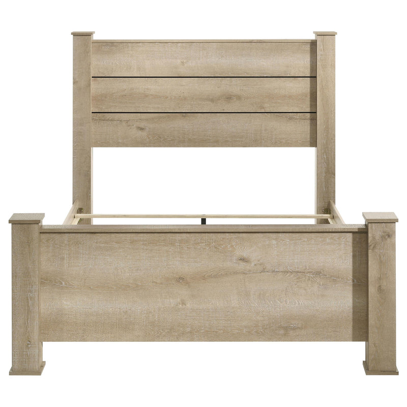 Oakglen 55-inch Eastern King Panel Bed Weathered Oak - 225101KE