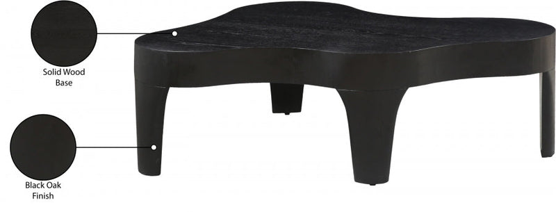 Oakley Oak Wood Coffee Table in Black - 213Black-C