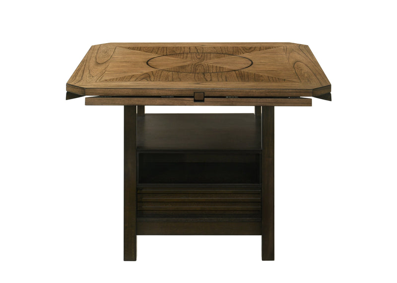 Oakly Brown Round/Square Counter Height Dining Set - Gate FurnitureCounter Height Set