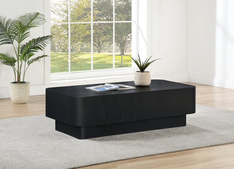 Oakmont Oak Veneer Coffee Table in Black - 99039Black-C