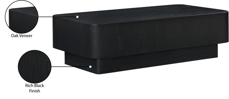Oakmont Oak Veneer Coffee Table in Black - 99039Black-C