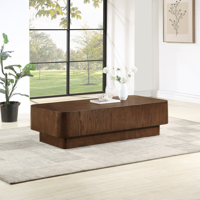 Oakmont Oak Veneer Coffee Table in Brown - 99039Brown-C