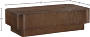 Oakmont Oak Veneer Coffee Table in Brown - 99039Brown-C