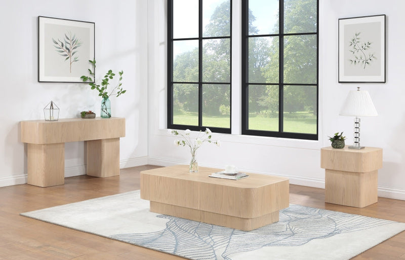 Oakmont Oak Veneer Coffee Table in Natural - 99039Natural-C