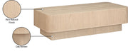 Oakmont Oak Veneer Coffee Table in Natural - 99039Natural-C