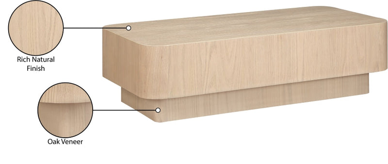 Oakmont Oak Veneer Coffee Table in Natural - 99039Natural-C