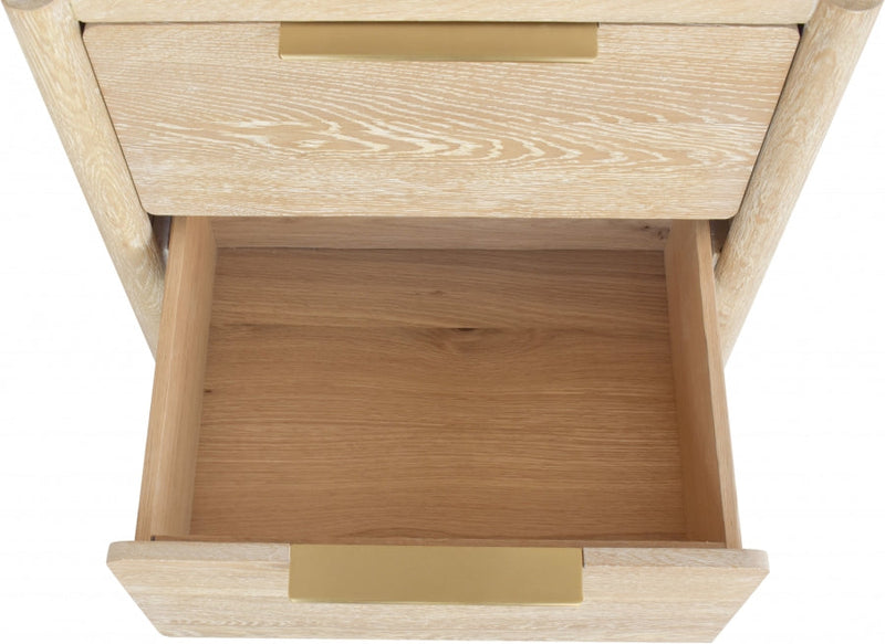 Oakwood Oak Wood Nightstand in White - 860-NS
