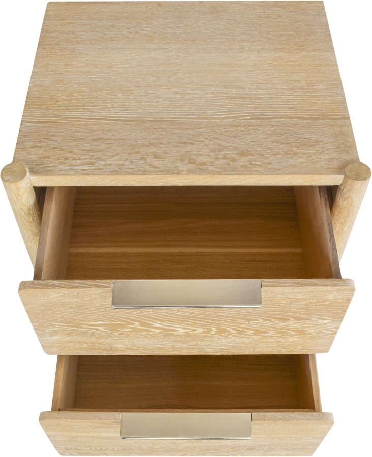 Oakwood Oak Wood Nightstand in White - 860-NS