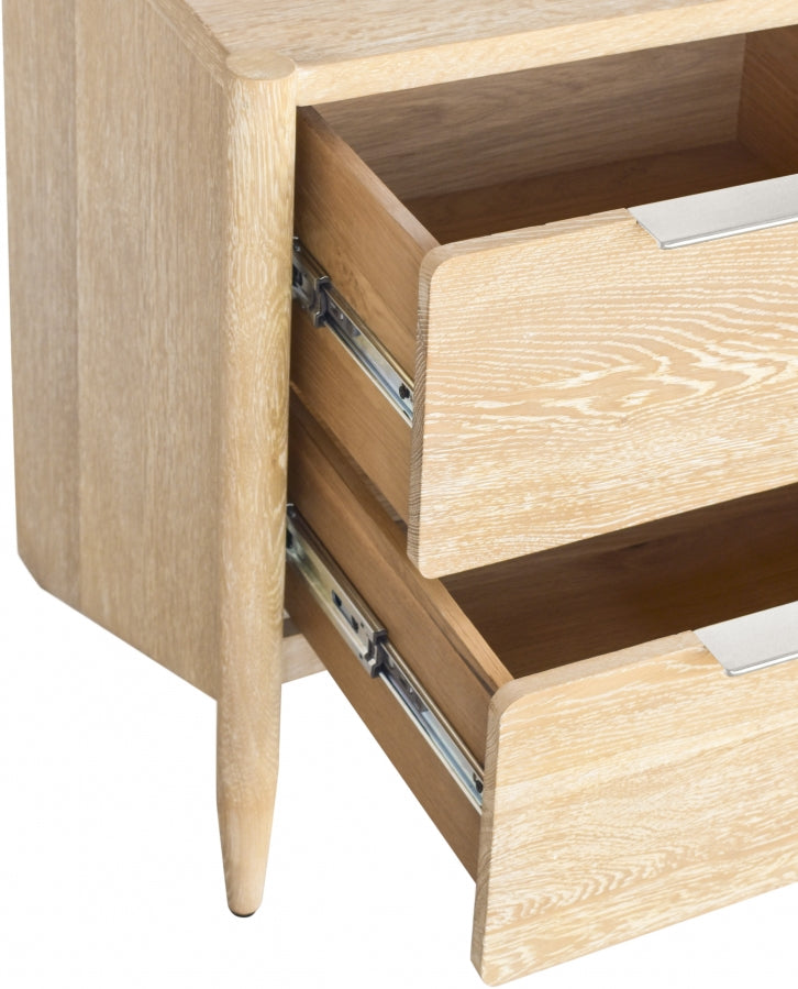 Oakwood Oak Wood Nightstand in White - 860-NS