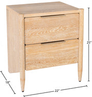 Oakwood Oak Wood Nightstand in White - 860-NS