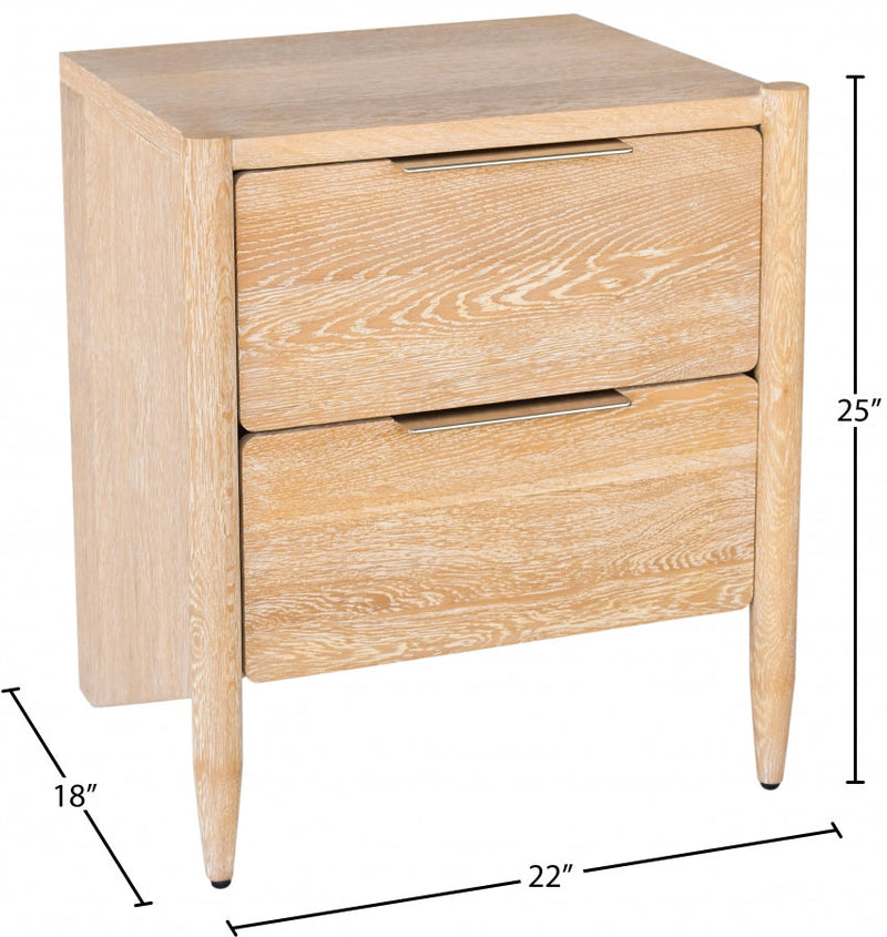 Oakwood Oak Wood Nightstand in White - 860-NS