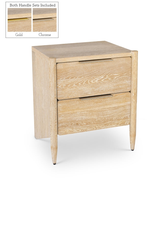 Oakwood Oak Wood Nightstand in White - 860-NS