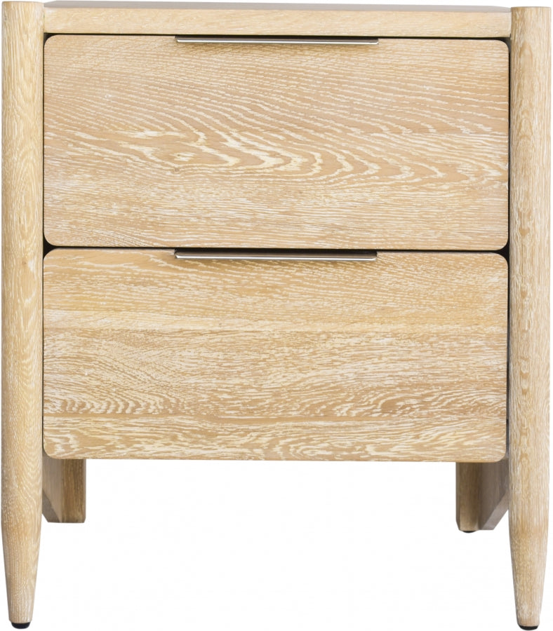 Oakwood Oak Wood Nightstand in White - 860-NS