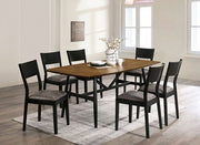 Oberwil Antique Oak/Black Dining Table - CM3548A-T