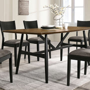 Oberwil Antique Oak/Black Dining Table - CM3548A-T