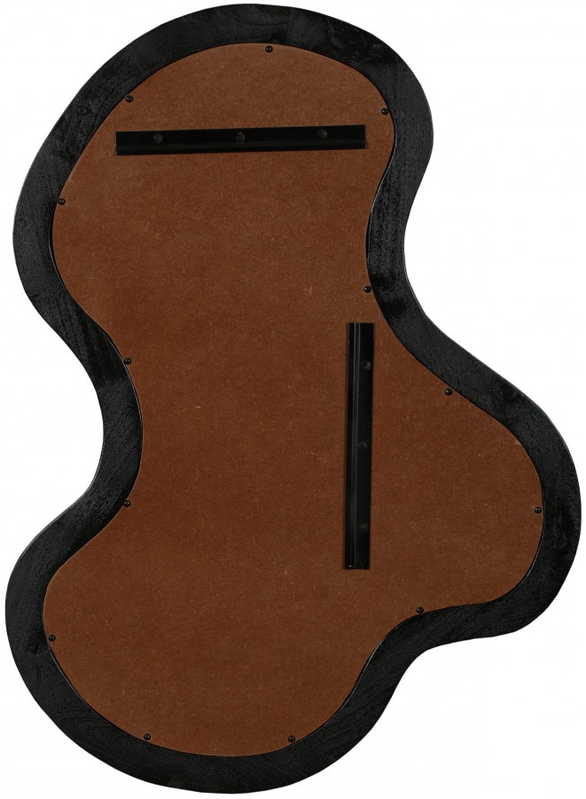 Oblique Acacia Wood Frame Mirror in Black - 417Black-38M