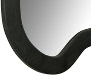 Oblique Acacia Wood Frame Mirror in Black - 417Black-38M