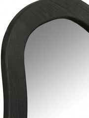 Oblique Acacia Wood Frame Mirror in Black - 417Black-38M