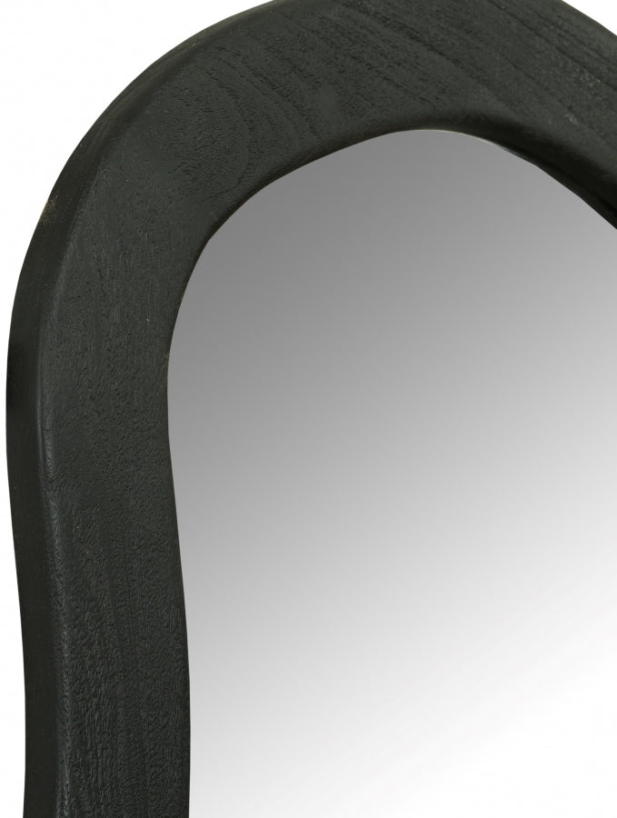 Oblique Acacia Wood Frame Mirror in Black - 417Black-38M
