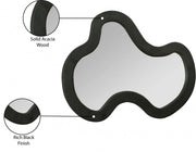 Oblique Acacia Wood Frame Mirror in Black - 417Black-38M