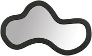 Oblique Acacia Wood Frame Mirror in Black - 417Black-48M