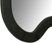 Oblique Acacia Wood Frame Mirror in Black - 417Black-48M
