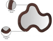 Oblique Acacia Wood Frame Mirror in Brown - 417Brown-38M