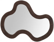 Oblique Acacia Wood Frame Mirror in Brown - 417Brown-38M