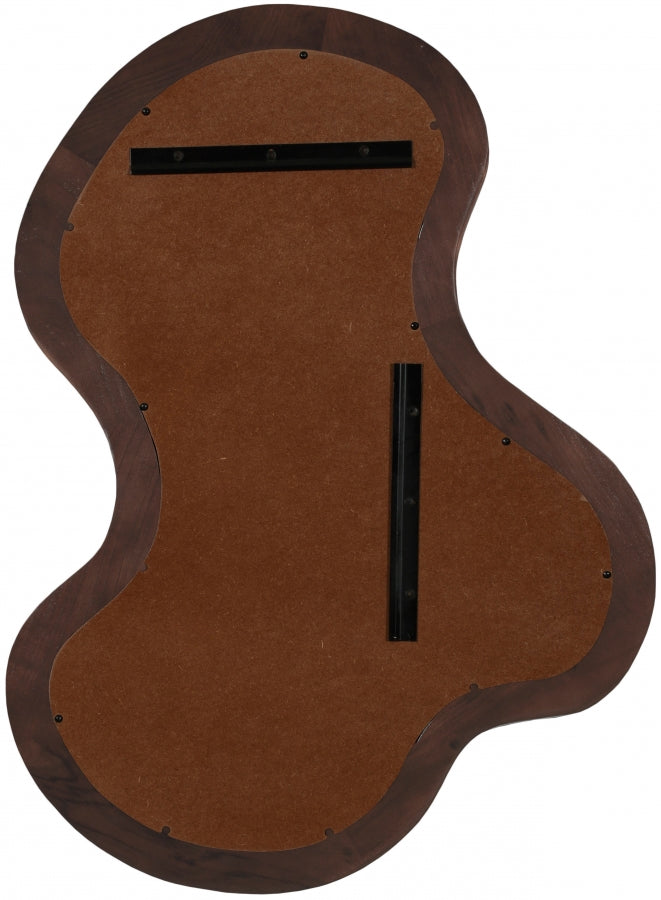 Oblique Acacia Wood Frame Mirror in Brown - 417Brown-38M