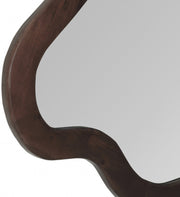 Oblique Acacia Wood Frame Mirror in Brown - 417Brown-38M
