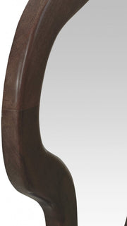 Oblique Acacia Wood Frame Mirror in Brown - 417Brown-38M