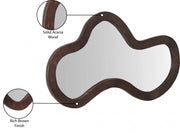 Oblique Acacia Wood Frame Mirror in Brown - 417Brown-48M