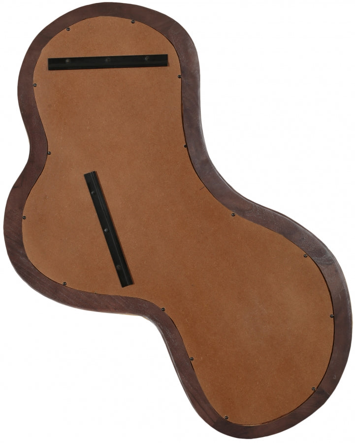 Oblique Acacia Wood Frame Mirror in Brown - 417Brown-48M
