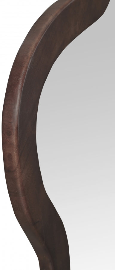 Oblique Acacia Wood Frame Mirror in Brown - 417Brown-48M