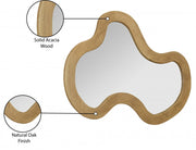 Oblique Acacia Wood Frame Mirror in Natural - 417Oak-38M