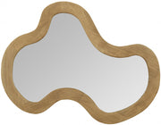 Oblique Acacia Wood Frame Mirror in Natural - 417Oak-38M