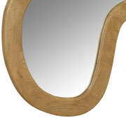 Oblique Acacia Wood Frame Mirror in Natural - 417Oak-38M