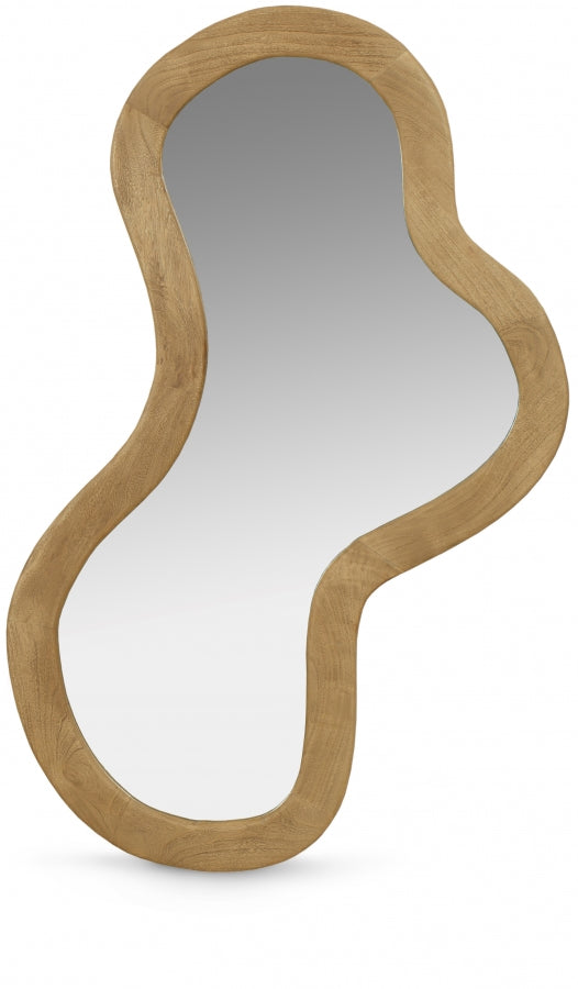 Oblique Acacia Wood Frame Mirror in Natural - 417Oak-48M