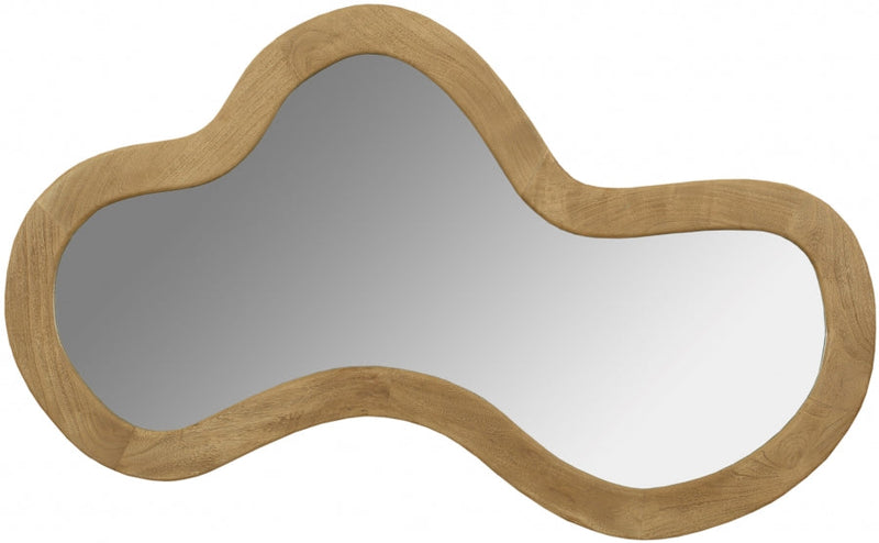 Oblique Acacia Wood Frame Mirror in Natural - 417Oak-48M