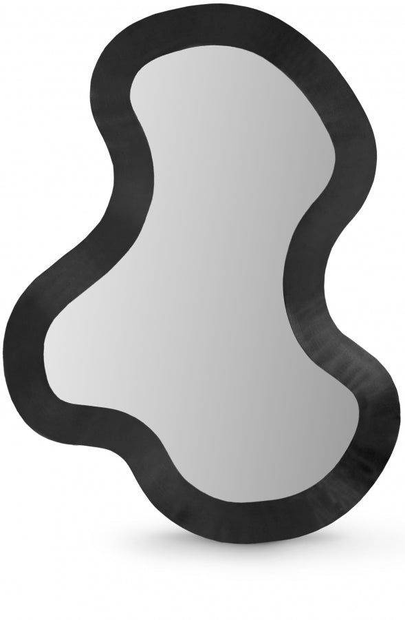 Oblique Iron Frame Mirror in Black - 440Black-38M