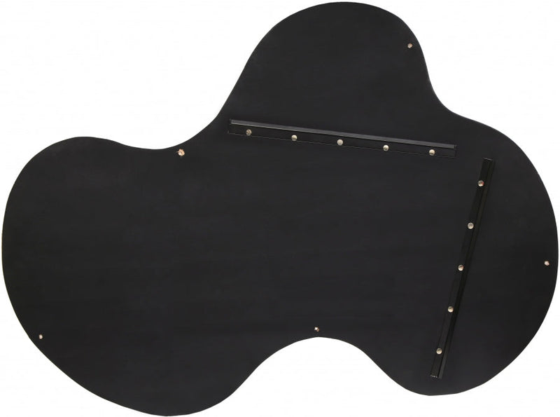 Oblique Iron Frame Mirror in Black - 440Black-38M