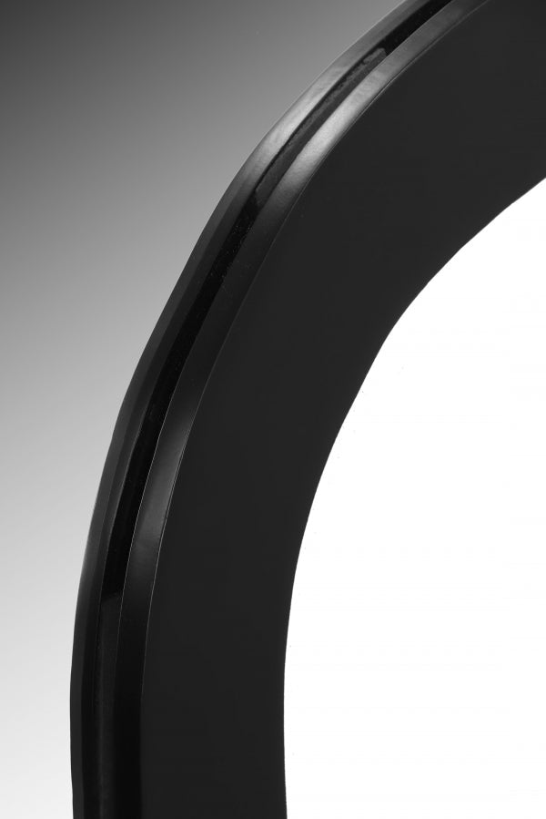 Oblique Iron Frame Mirror in Black - 440Black-38M