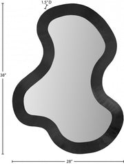 Oblique Iron Frame Mirror in Black - 440Black-38M
