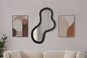 Oblique Iron Frame Mirror in Black - 440Black-48M