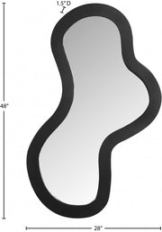 Oblique Iron Frame Mirror in Black - 440Black-48M