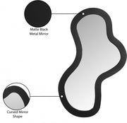 Oblique Iron Frame Mirror in Black - 440Black-48M