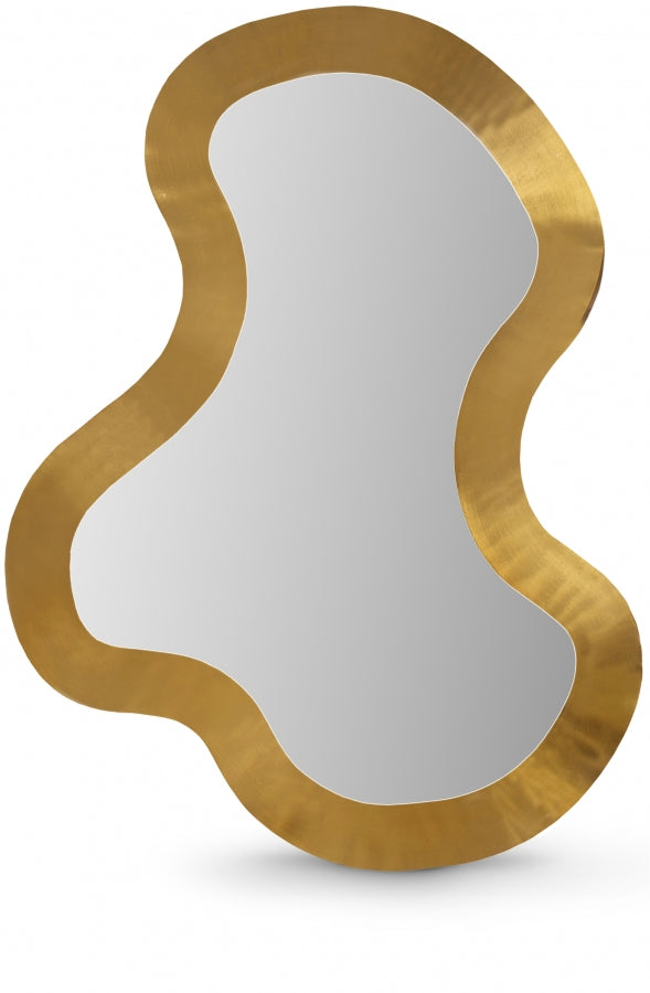 Oblique Iron Frame Mirror in Gold - 440Gold-38M